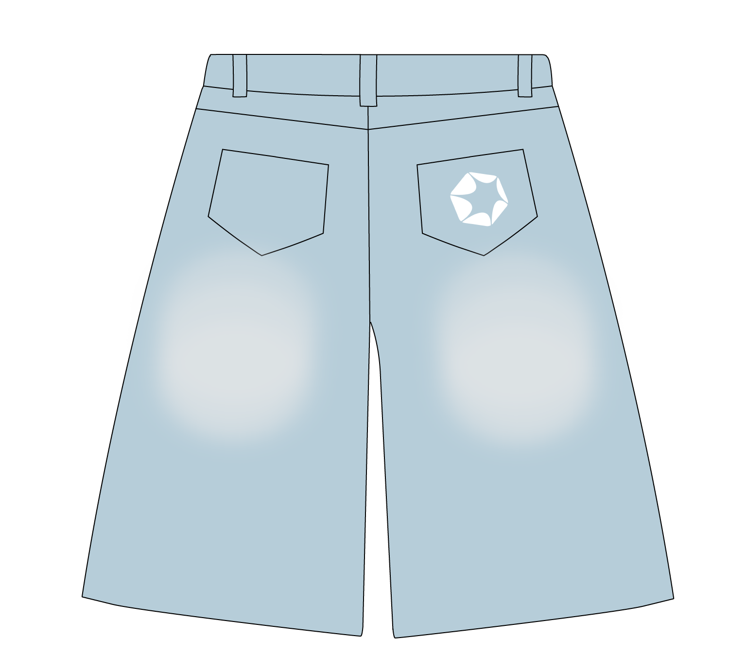 LIGHT BLUE JORTS  Hover